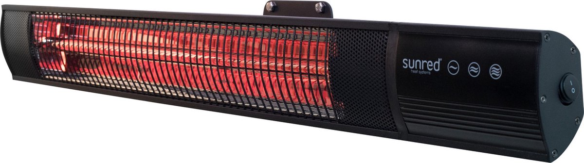 Sunred Dark 2000 W - Wall-mounted Patio Heater - Black + Cover