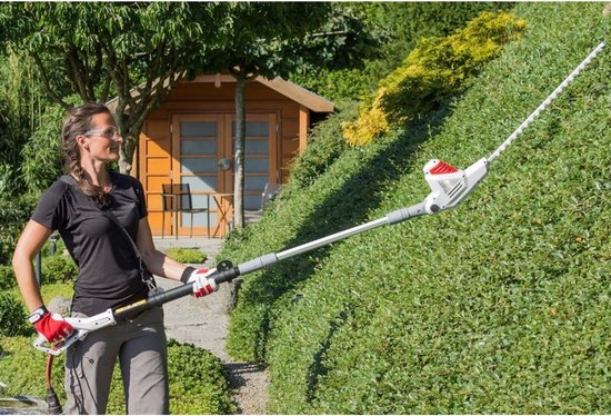 Telescopische Snoeischaar - Mini Kettingzaag - Heggenschaar - Takkenschaar - Takkenzaag - Elektrische Snoeizaag met Accu - Zwart met Wit van VONROC — afbeelding 5