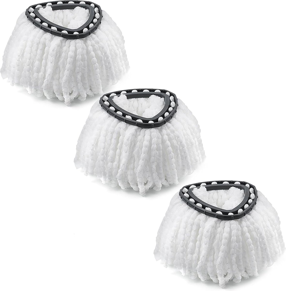 mop-vervangingskoppen, geschikt voor alle Velida spin-mop vloermoppen, spin-mopkop, 3 stuks