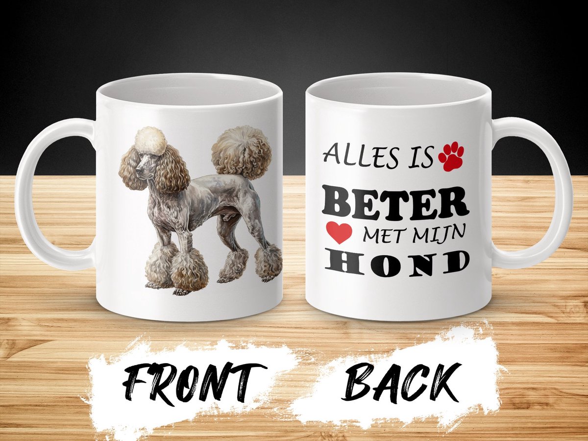 Mok Poodle Alles is beter met mijn hond - dog - doglover