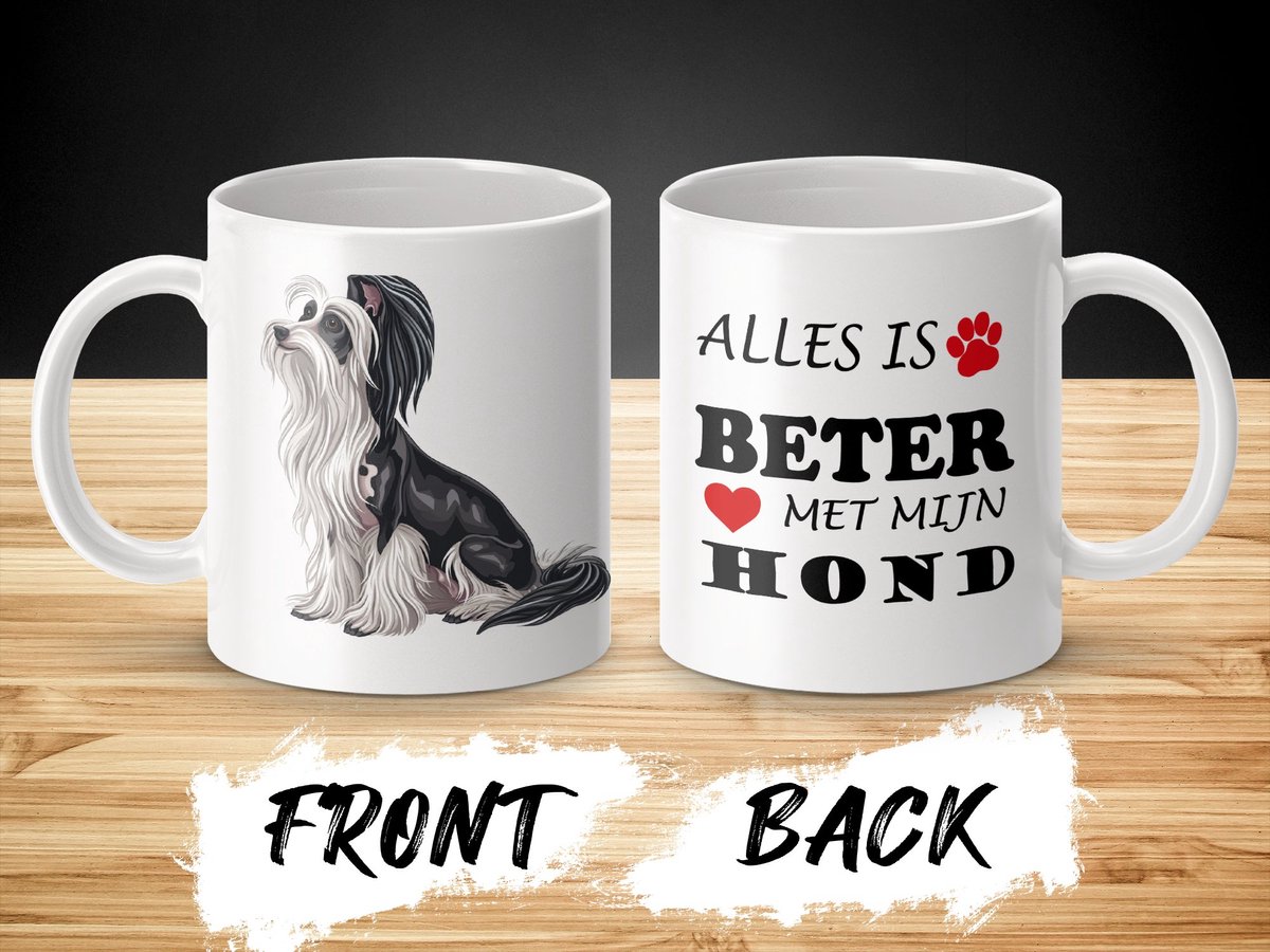 Mok Chinese Crested Alles is beter met mijn hond - dog - doglover