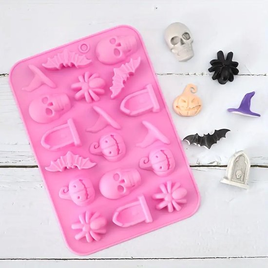 DW4Trading Siliconen Mal Halloween - Kaarsen - Gips & Epoxy Gieten - Zeep - Cake Chocolade Fondant