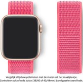 Rood / Oranje / Roze / Paars Nylon Horloge Bandje Geschikt voor Apple Watch 1, 2, 3, 4, 5, 6, 7, 8, SE & Nike+, 42mm, 44mm & 45mm "Mannenbreedte" Series - Zacht Geweven Nylon - 42 mm, 44 mm en 45 mm - Maat: zie maatfoto