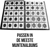 Allernieuwste.nl® 100 stuks Kartonnen Munthouders Te Nieten - 27.5 mm Beschrijfbaar Karton - Munt Houders Wit 27.5 mm