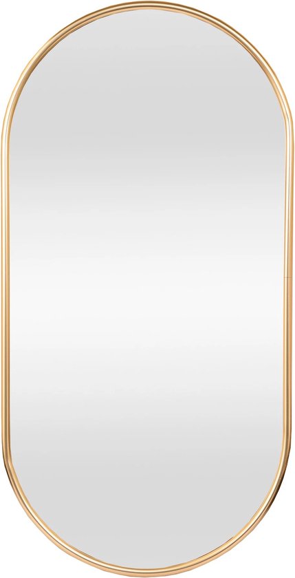 In And OutdoorMatch Mirror Zizi - Miroir suspendu - 40x80cm - Doré - Miroir pleine longueur - Design Elegant