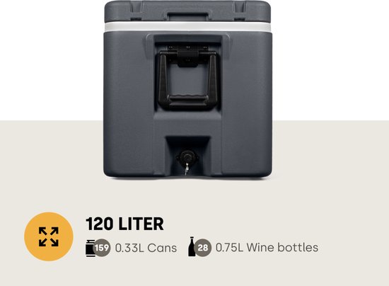 Steamy Pro 120 - Grote Koelbox - Extra goed geïsoleerd - 120 Liter - Grijs van Steamy — afbeelding 5