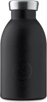 24Bottles-fles - 330 ml thermosfles Tuxedo Black - met 100% afgesloten deksel (12 uur warme dranken, 24 uur koud), ecologische roestvrijstalen fles -