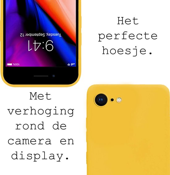 Coque adaptée pour iPhone 7, coque arrière en Siliconen , jaune