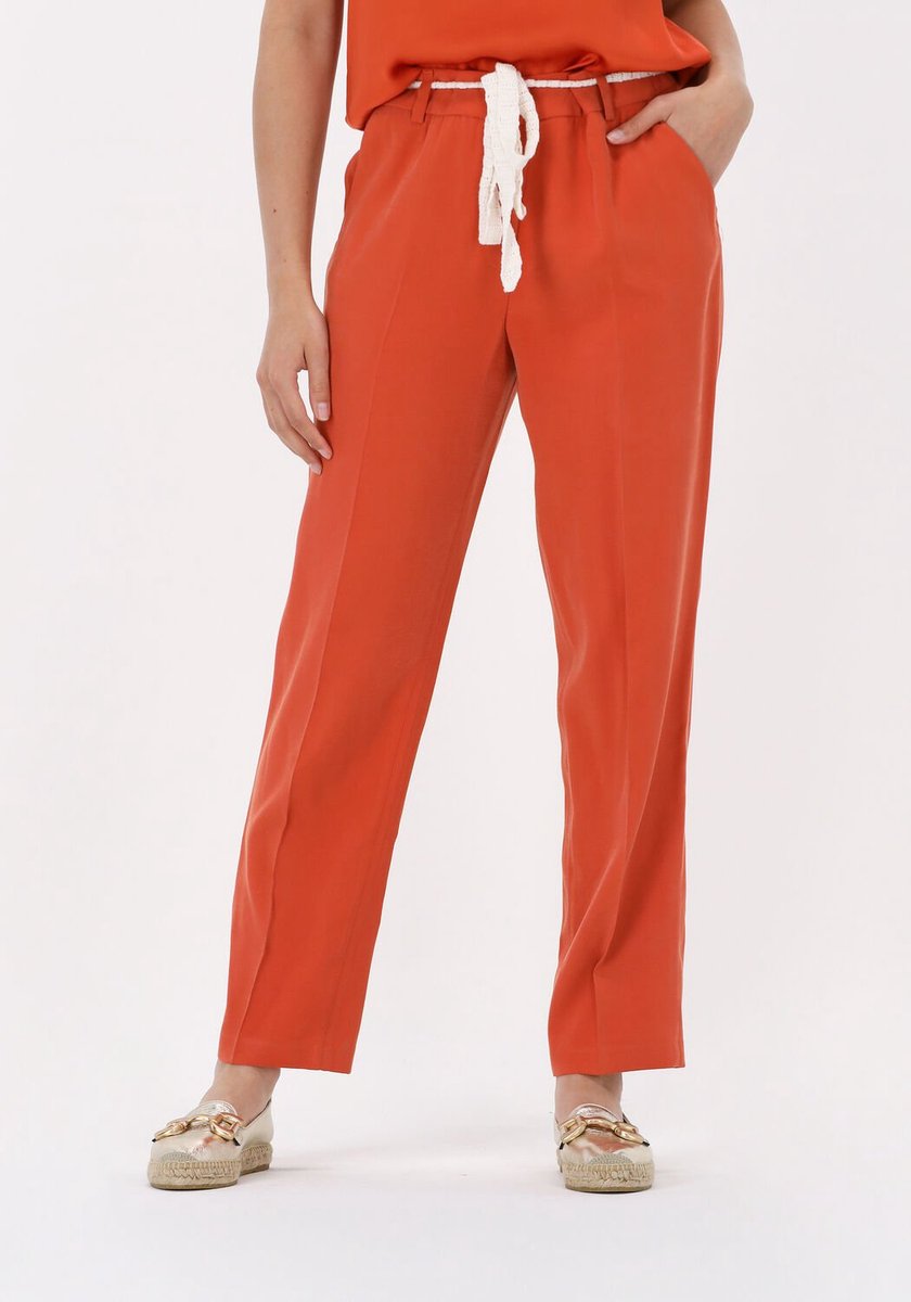 Liu Jo Ecs Pant. Chain H.w. Broeken Dames - Oranje - Maat 34