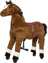 Animal Riding Paard Amadeus Bruin Medium / Large - Rijdend paardenspeelgoed - Paardenspeelgoed - Speelgoed vanaf 3 jaar - Zadelhoogte 68 CM- Verstelbaar pedaal 3 standen - Afneembaar zadel