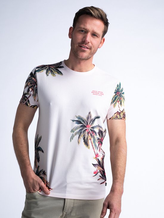 Petrol Industries - T-shirt Botanique Homme Reefquest - Rose - Taille XL