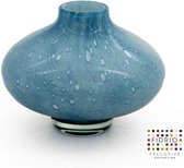 Design vaas Collina - Fidrio AQUA BUBBLES - glas, mondgeblazen bloemenvaas - diameter 27 cm hoogte 22 cm