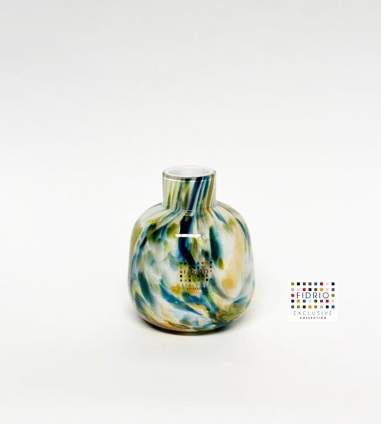 Design Vaas Turin - Fidrio COLORI - glas, mondgeblazen bloemenvaas - hoogte 15 cm