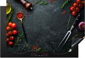 KitchenYeah® Inductie beschermer 74x48 cm - Stilleven - Kruiden - Italiaans - Specerijen - Kookplaataccessoires - Afdekplaat voor kookplaat - Inductiebeschermer - Inductiemat - Inductieplaat mat - Keuken decoratie