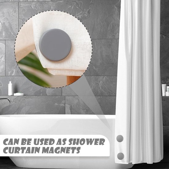 Lot de 16 aimants de rideau de douche résistants à la rouille et imperméables, poids magnétiques robustes pour rideau de douche Lot de 16 aimants de rideau de douche résistants à la rouille et imperméables, poids magnétiques robustes pour rideau de douche