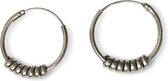 Bali hoops 15 mm zilver