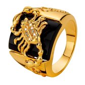 Lucardi Gold Plated Ring - Schorpioen - Maat 66