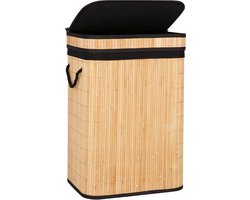 Springos Wasmand | 72 Liter | Bruin / Zwart