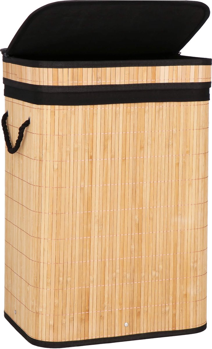 Goedkoopste Springos Wasmand | 72 Liter | Bruin / Zwart