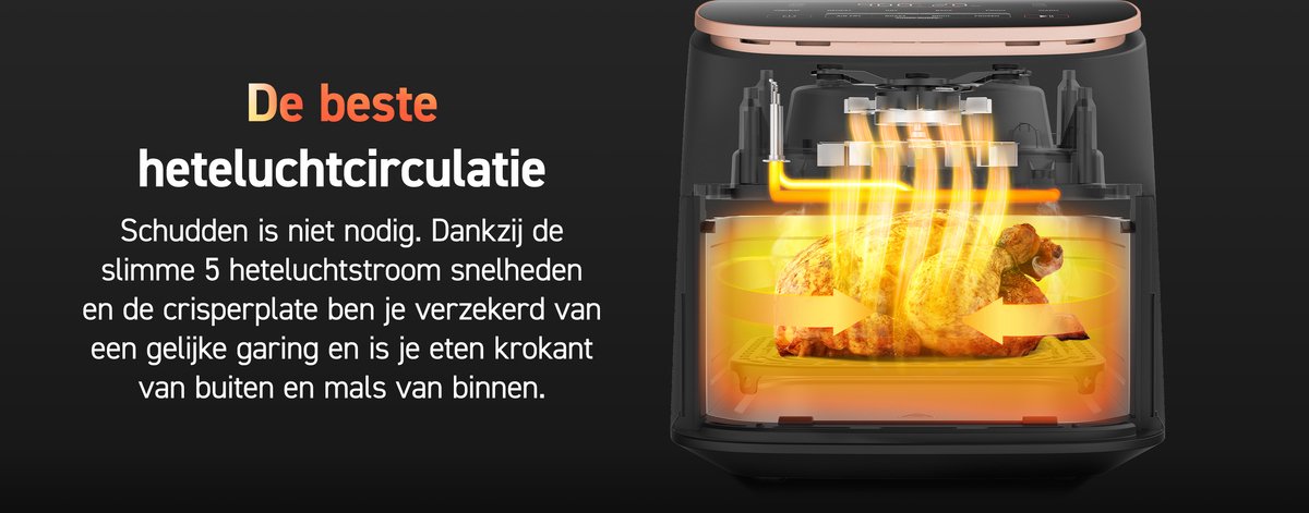 Cosori TurboBlaze – Airfryer XXL – 6L – 9 Programma’s – 30–230°C – Snelle DC Motor — afbeelding 7