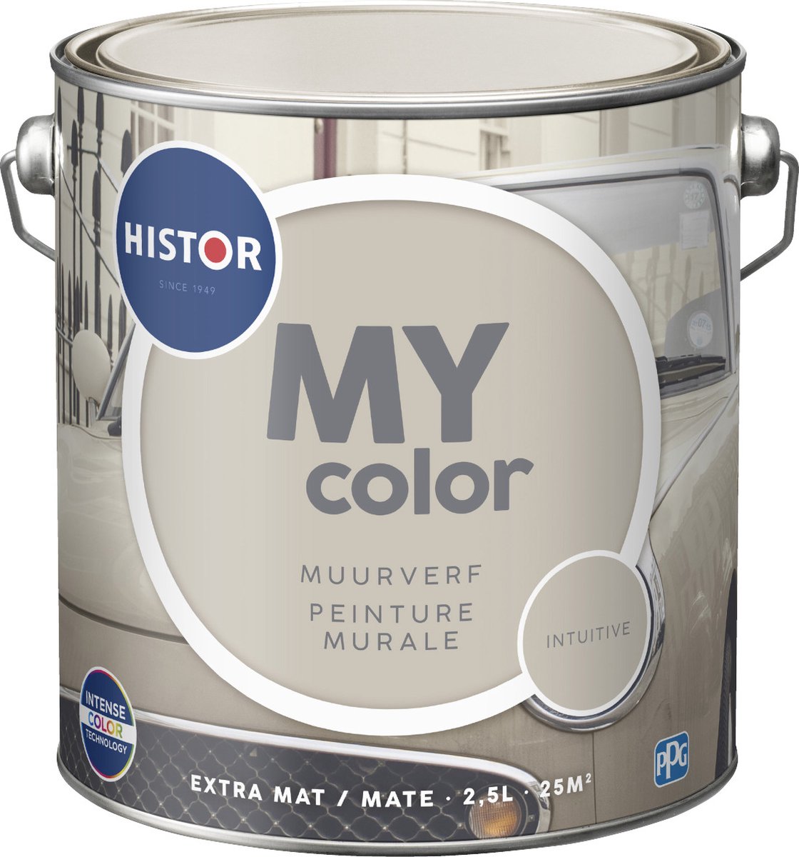 Histor MY Color Muurverf Extra Mat - Reinigbaar - Extra Dekkend - 2.5L - Intuitive - Beige - Histor