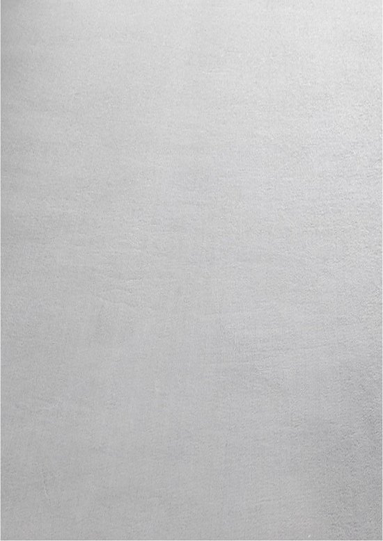 Pochon - Tapijt Sky - Zilver - 110x60x0,7 - Vloerkleed - Effen - Laagpolige Vloerkleed - Kortpolige Vloerkleed - Rechthoekige Tapijt - Rechthoekige Vloerkleed