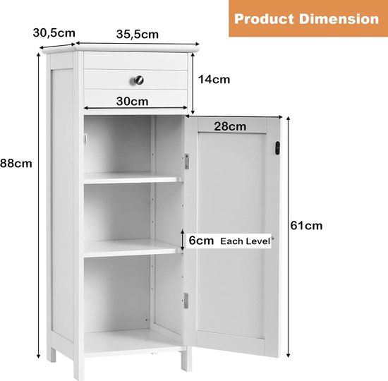 Badkamerkast smal, badkamerkast, toiletkast, rek, hoekkast, badkamer