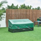 Tuin opbergbox Alanno 52/75x155x64 cm groen en zwart 560L casa.pro