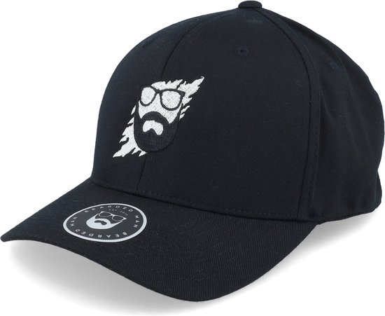 Hatstore- Scratch Black Flexfit - Bearded Man Cap