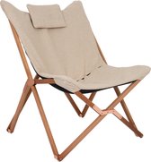 Bol.com Bo-Camp Urban Outdoor collection - Relaxstoel - Bloomsbury - L - Oxford polyester - Beige aanbieding