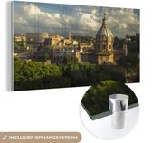 MuchoWow® Glasschilderij 160x80 cm - Schilderij acrylglas - Romeinse Rijk - Italië - Architectuur - Foto op glas - Schilderijen