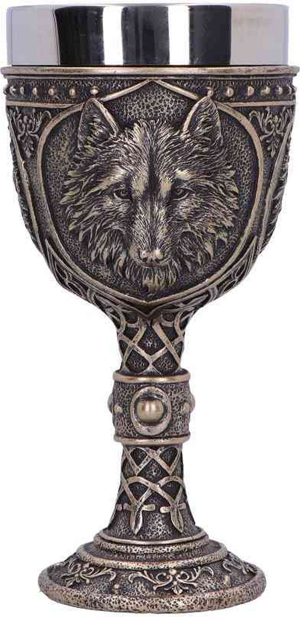Nemesis Now - Wild Thirst Middeleeuwse Wolf Kelk - 20cm - Bronskleurig