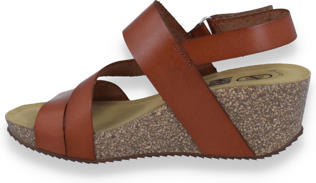 Hee! Dames Sandaal | Cognac | Maat: 37
