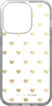 iDeal of Sweden Hoesje Geschikt voor iPhone 14 Pro Hoesje - iDeal of Sweden ClearCase Design - Goud / Golden Hearts