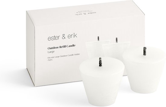 Ester & Erik | Outdoor Refill Candle | 2 PCS | For Outdoor Candle Holder Large