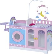 Teamson Kids 6-in-1 Veranderen Station Voor Tot 16" Poppen - Accessoires Voor Poppen - Kinderspeelgoed - Roze/Purper