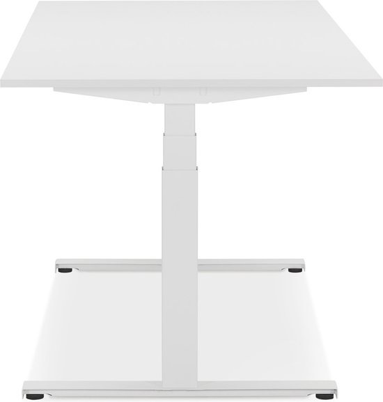 Alterego Witte verstelbare elektrische bureau 'TRONIK' - 160x80 cm