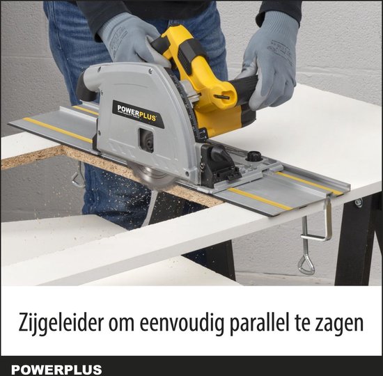 Powerplus POWX0562 Invalzaag - 1200W - Ø165mm - Incl. geleiderails, stofafzuigingaansluiting en 24T invalzaagblad