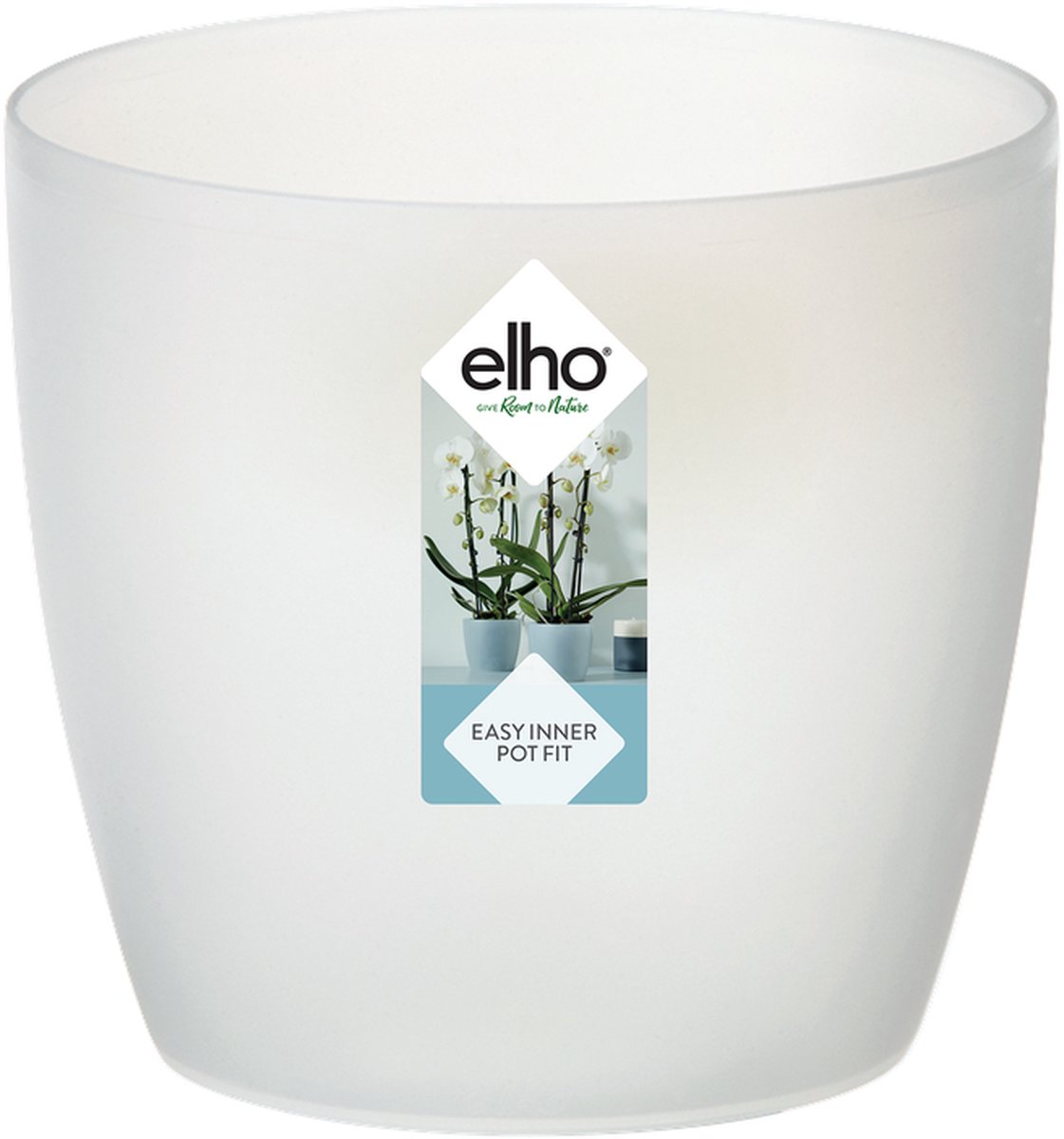 Elho Brussels Orchidee 16 - Bloempot voor Binnen - Ø 16.0 x H 14.6 cm - Transparant