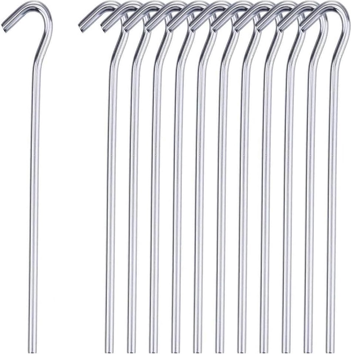 Tentharingen - 30 Stuks - Gegalvaniseerd Staal - Tent spijker - 23 CM Lang - Staal - 5MM Ø