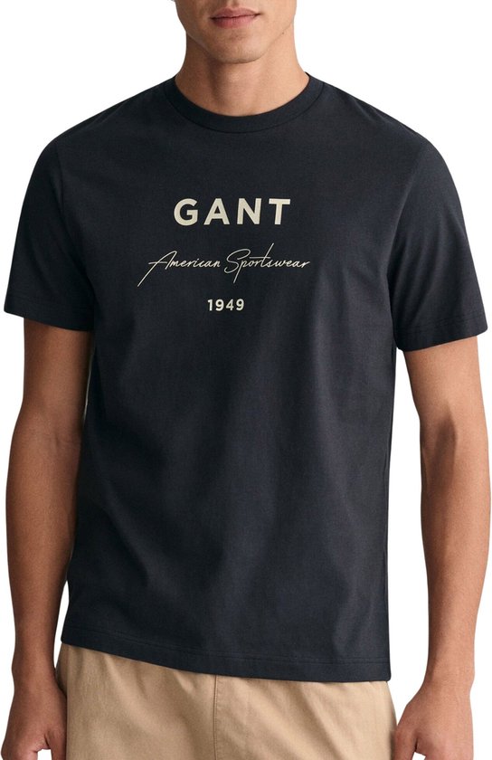 Gant Script Graphic Printed T-shirt Mannen - Maat XXL