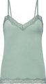 Hunkemöller Dames Nachtmode Cami top Velours Lace - Groen - maat M