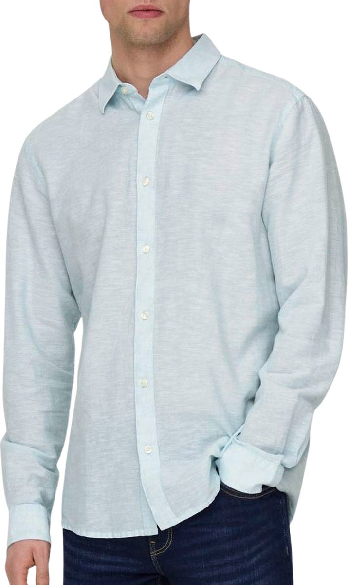 Only & Sons Caiden LS Solid Linen Overhemd Heren