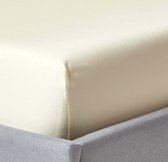 Homescapes Drap-housse 180 x 200 cm en satin de coton égyptien 1000 fils, Crème