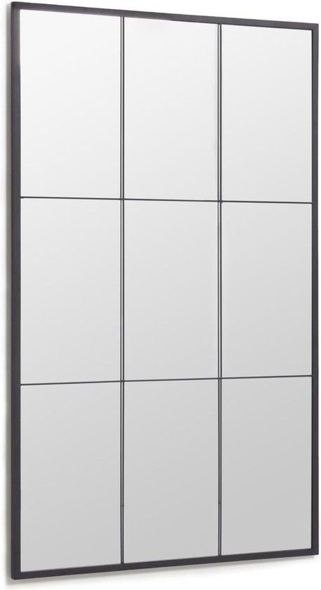 Kave Home - Ulrica staande spiegel in zwart metaal 100 x 160 cm