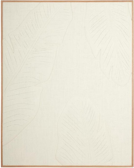 MUST Living Wall Panel Indian Banana Leaf,127x102x4 cm, white jute