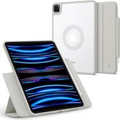Spigen AirSkin Pro OneTap Hoes Geschikt voor iPad Pro 11 (2022/2021/2020/2018) - Book Case met Standaard - Sleep/Wake Functie - Magnetisch Afneembare Cover - Grijs
