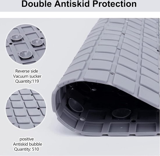 WENKO douchemat antislip met zuignappen 54 x 54 cm GRIJS antraciet