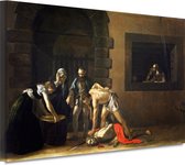 De onthoofding van Sint Johannes de Doper - Caravaggio schilderijen - Onthoofding schilderijen - Schilderij op canvas Historie - Modern schilderij - Canvas keuken - Muurkunst 90x60 cm