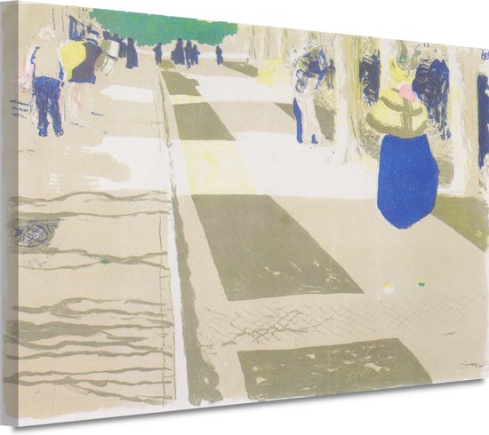 De laan - Édouard Vuillard wanddecoratie - Oude Meesters schilderij - Schilderij op canvas Postimpressionisme - Schilderijen op canvas industrieel - Canvas keuken - Muur kunst 150x100 cm